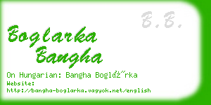 boglarka bangha business card